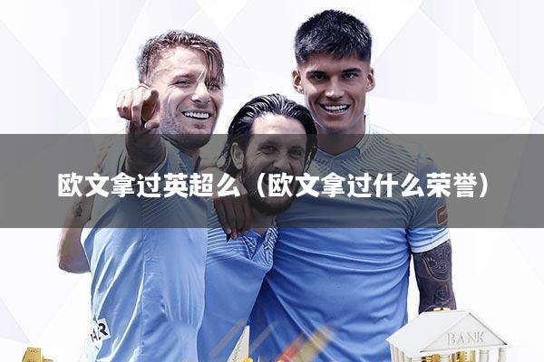 欧文拿过英超么(欧文拿过什么荣誉)